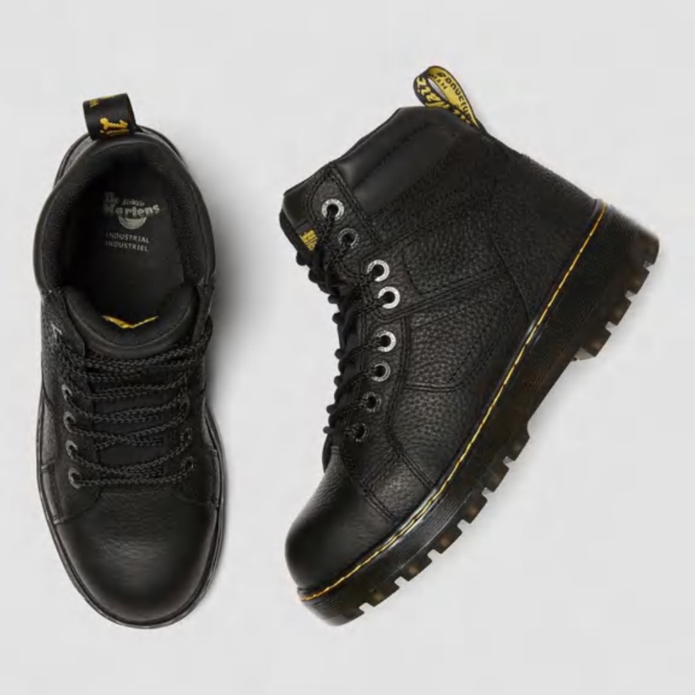 Dr. Martens Pitch Steel Toe Leather Boots